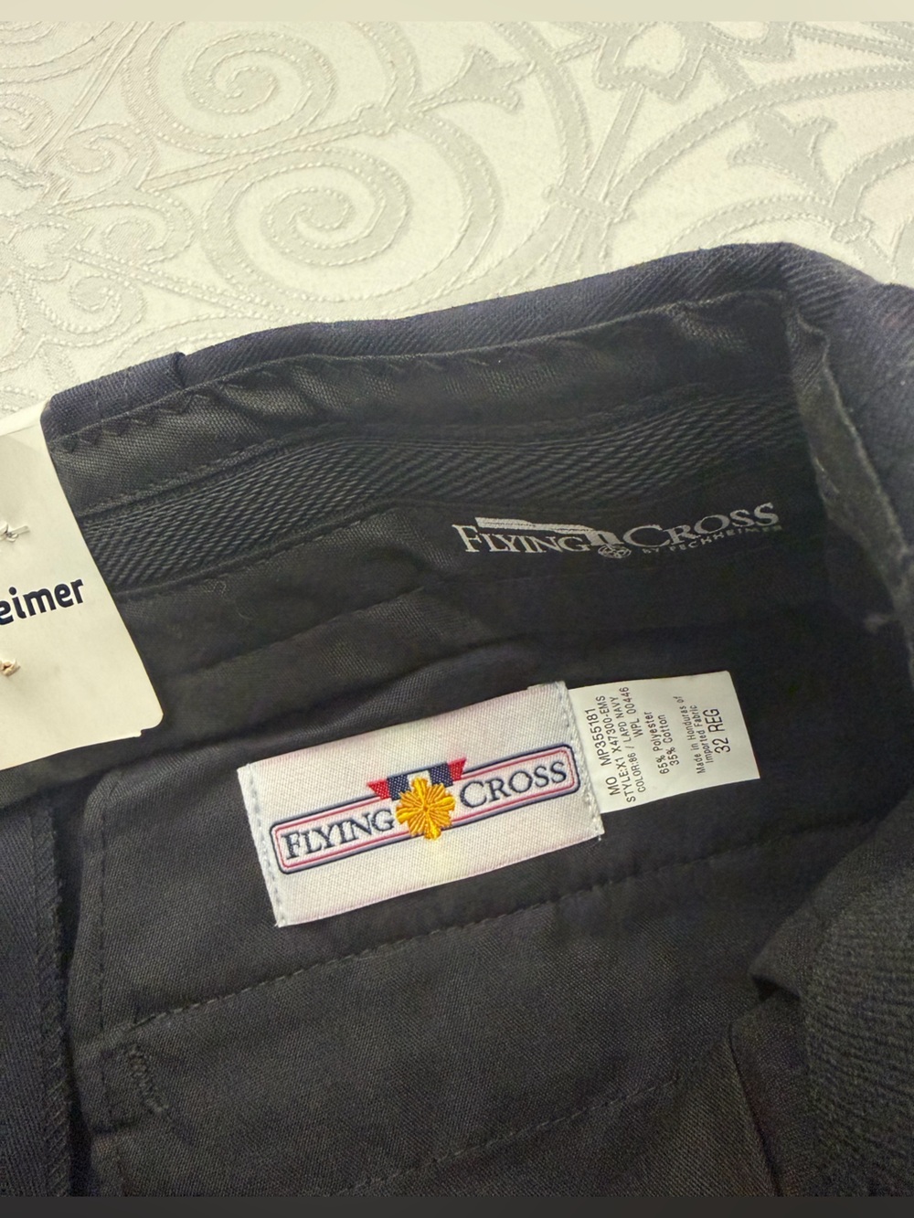 Flying Cross Uniform Navy Blue Cargo Shorts Front Flap Pockets Men 32” Waist - Picture 6 of 10
